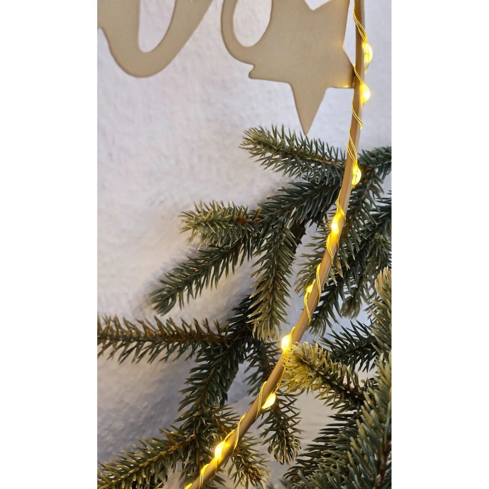 Lichterkranz Weihnachtsbeleuchtung LED warmweiß Weihnachtsdeko Ring Kranz Ø 30 cm B-WARE