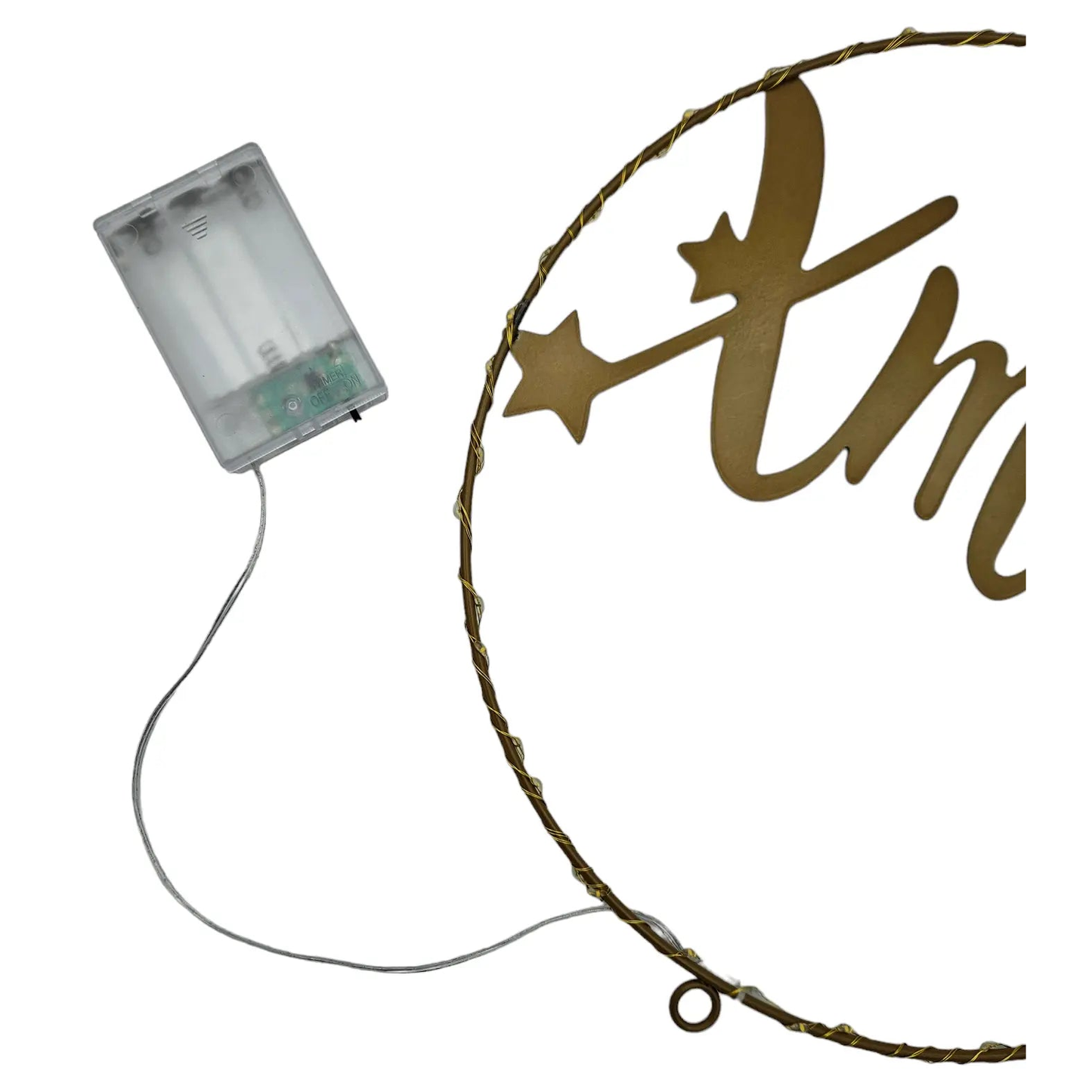 Lichterkranz Weihnachtsbeleuchtung LED warmweiß Weihnachtsdeko Ring Kranz Ø 30 cm B-WARE