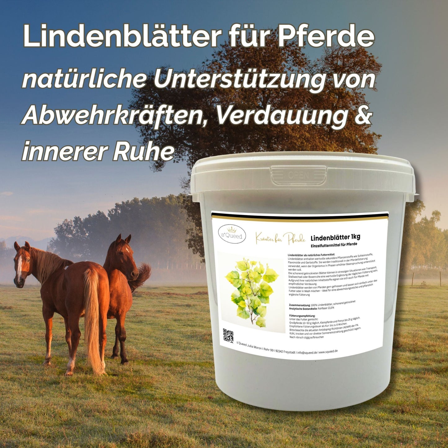 Lindenblätter 1 kg als natürliche Unterstützung für Pferde