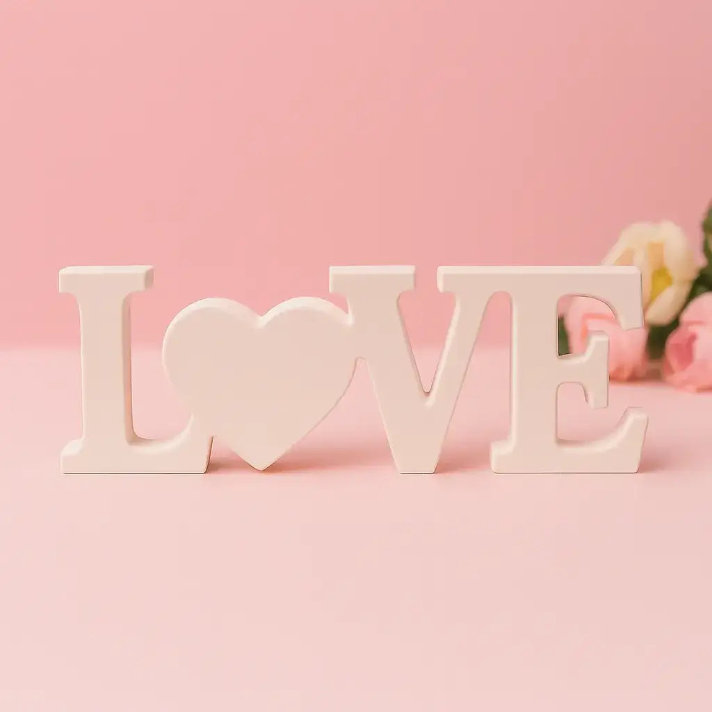 Handgefertigter LOVE Deko Schriftzug für emotionale Wohnakzente