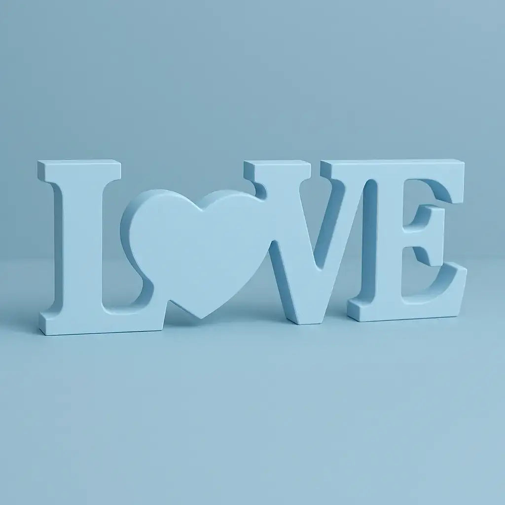 Handgefertigter LOVE Deko Schriftzug für emotionale Wohnakzente