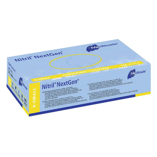 Nitril Handschuhe EN 455, puderfrei, blau, 100 Stück