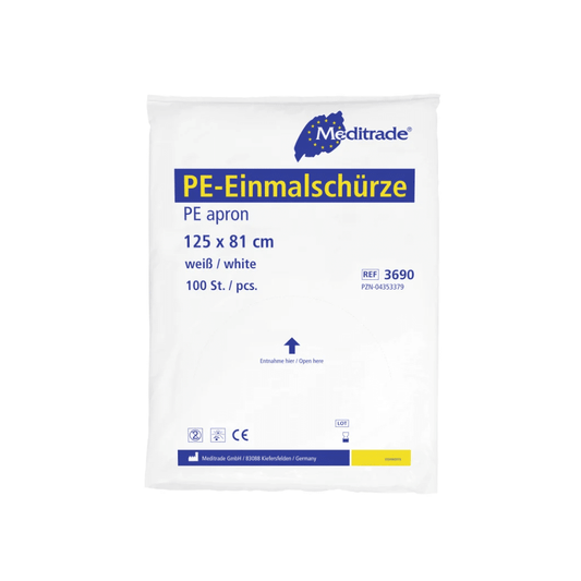 Meditrade PE Einmalschürze (weiß) - 100 Stück