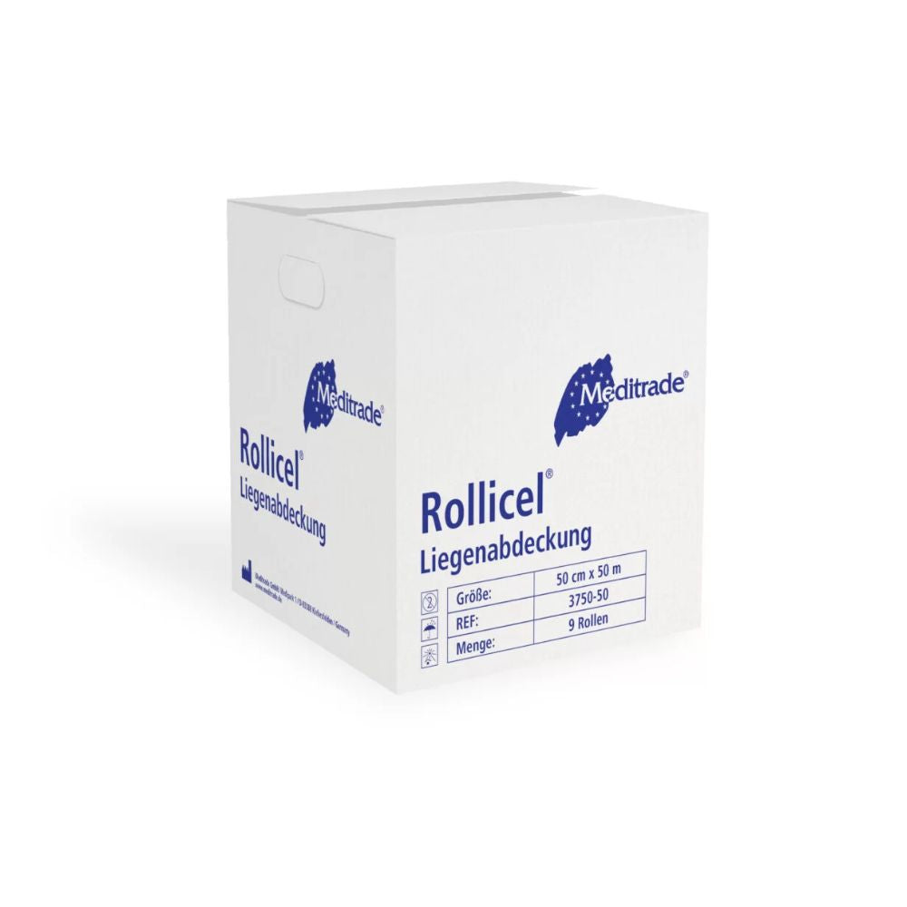 Meditrade Rollicel® Liegenabdeckung, beschichtet, 50 cm x 50 m | Karton (6 Packungen)-Altruan
