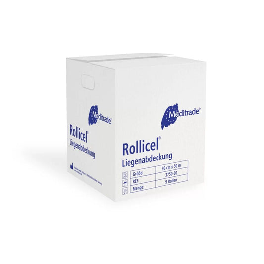 Meditrade Rollicel® Liegenabdeckung, beschichtet, 50 cm x 50 m | Karton (6 Packungen)-Altruan