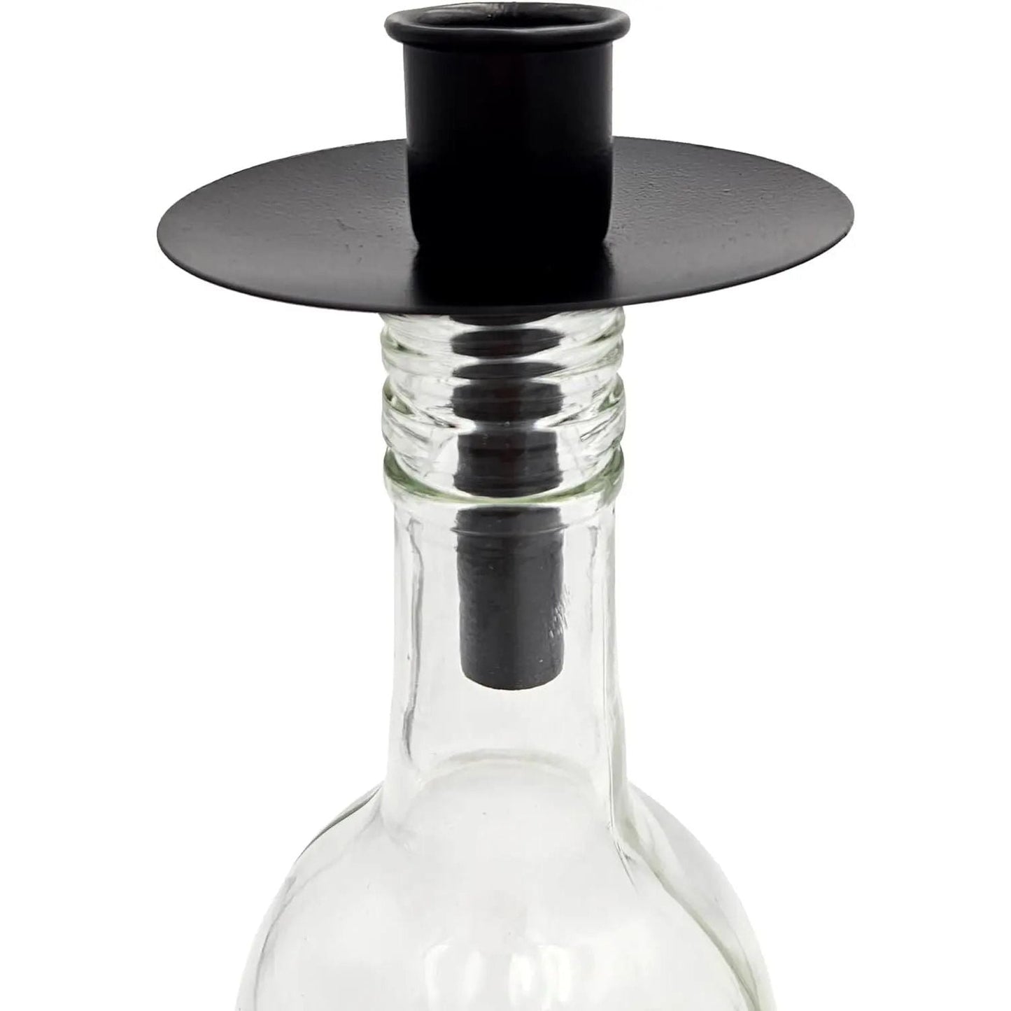 4 STÜCK Kerzenhalter für Flaschen Metall schwarz Kerze Flasche Stabkerzenhalter