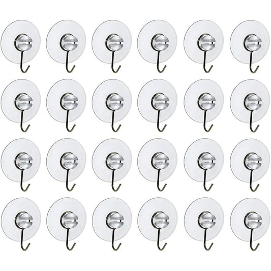 Saugnäpfe 24 Haken transparent für Fenster Lichterkette Saugnapf Saughaken Ø 4c