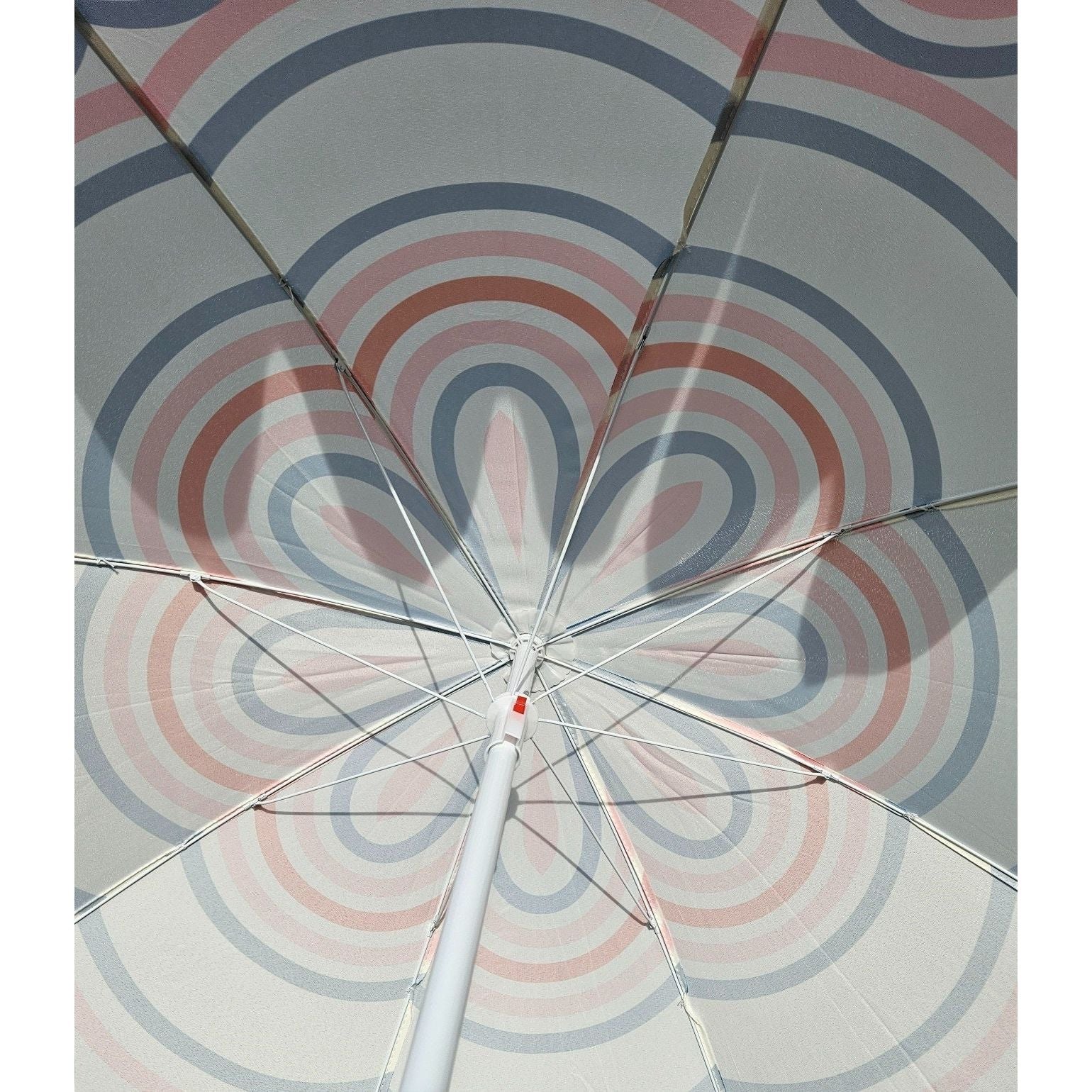 Sonnenschirm Strandschirm UV 30+ Balkonschirm grün blau Kreise Streifen