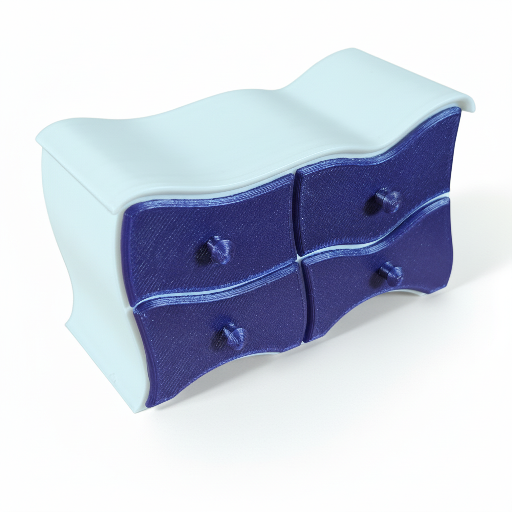 Fantasy Mini Kommode Organizer mit Schubladen geschwungenes Design