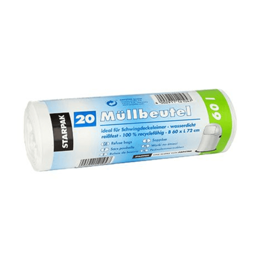 Müllbeutel 60 Liter weiß 72 x 60 cm | 20 Stück