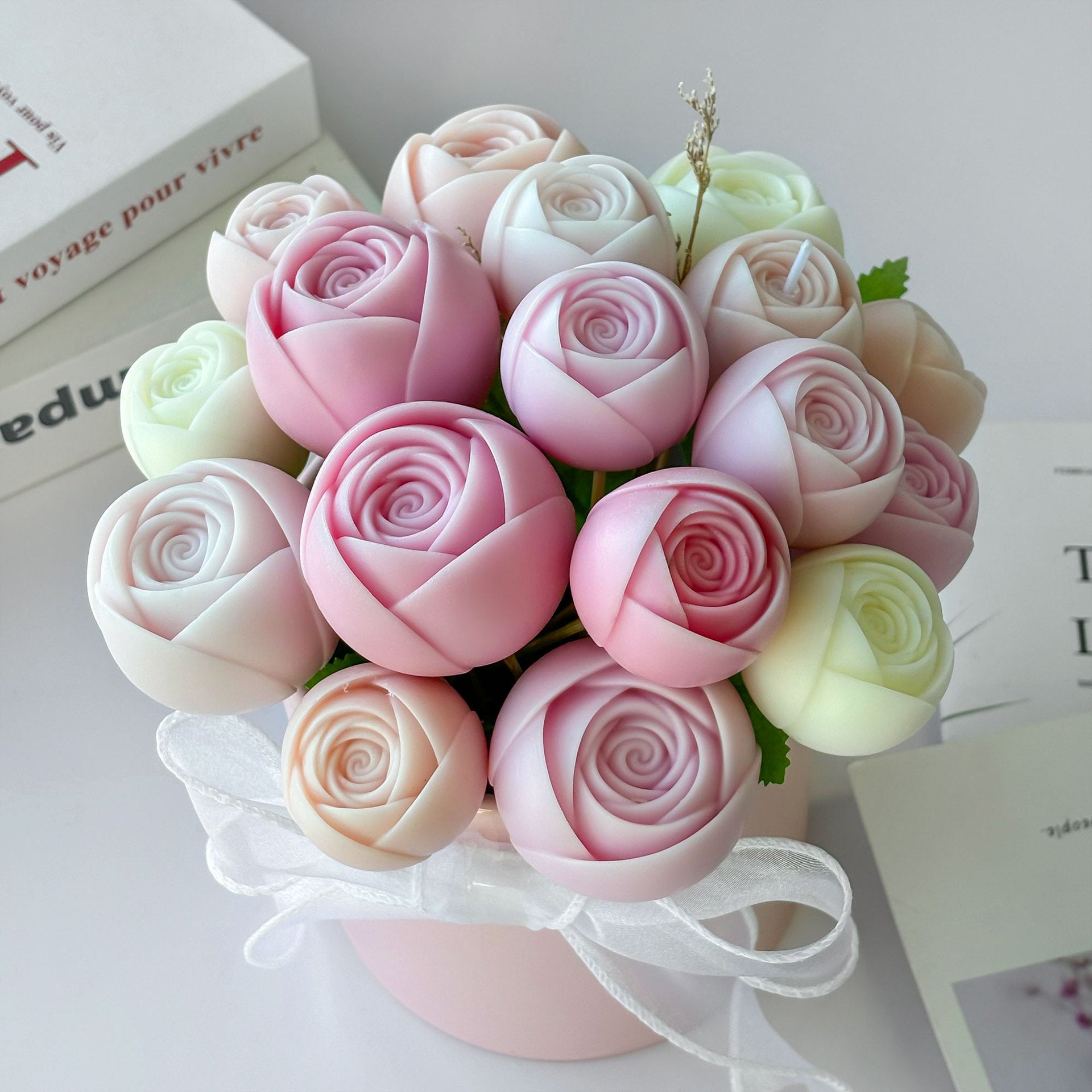3D Rose Ball Silikonform für Kerzen, Eiswürfel, Seife und Kuchen-Yabubest - Home & More