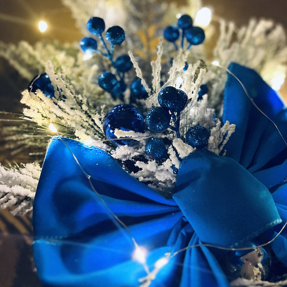 Beflockter PVC Weihnachtskranz für Tür und Baum Deko