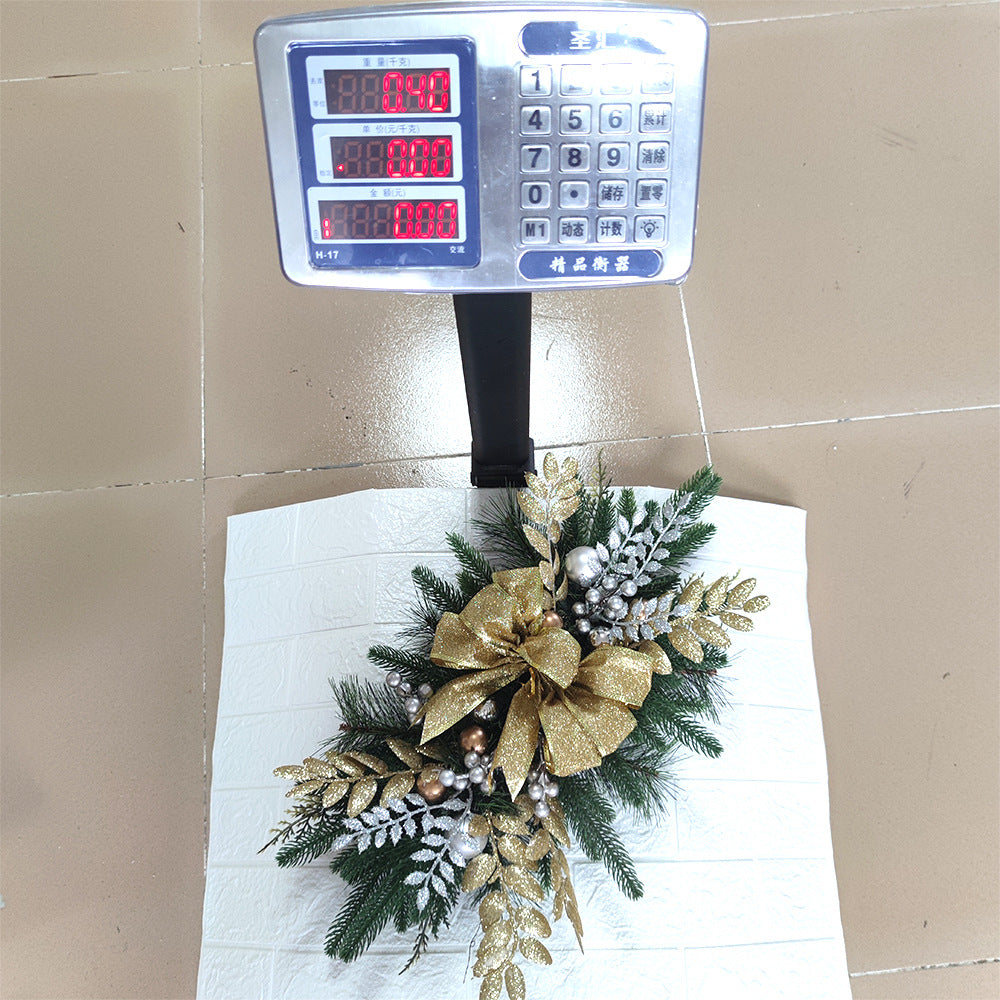 Beflockter PVC Weihnachtskranz für Tür und Baum Deko