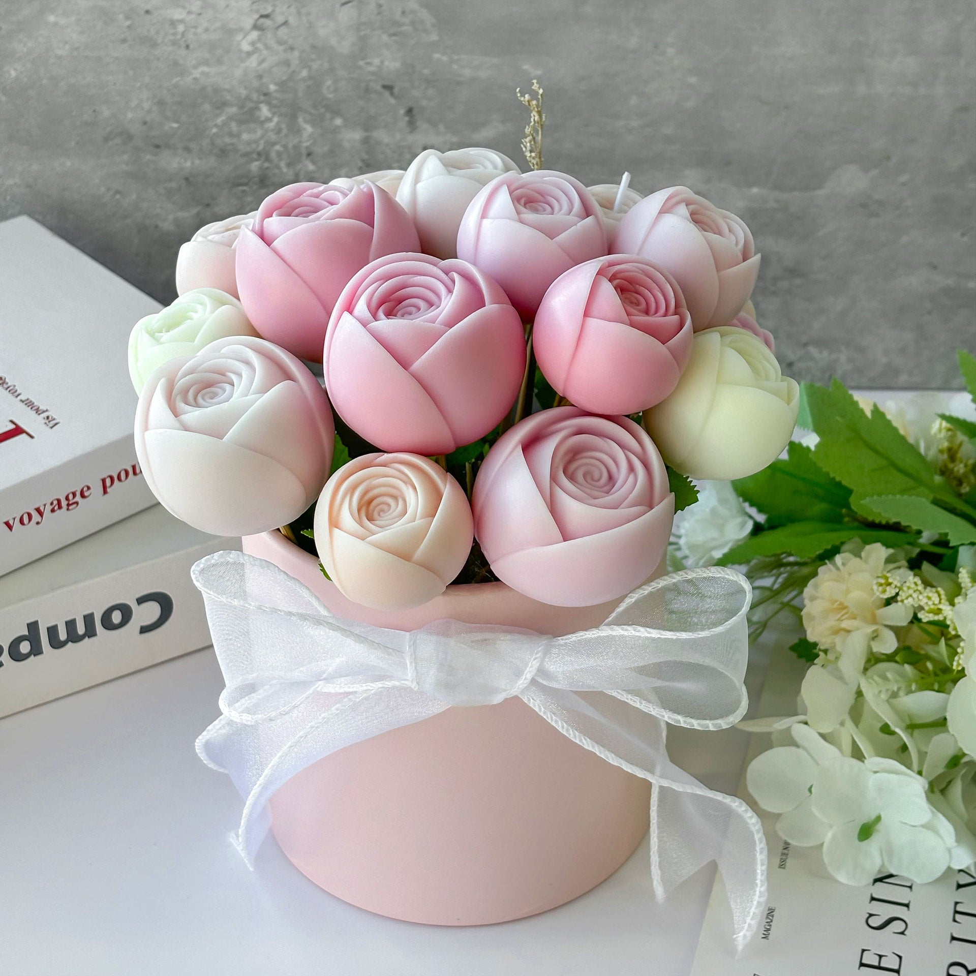 3D Rose Ball Silikonform für Kerzen, Eiswürfel, Seife und Kuchen-Yabubest - Home & More