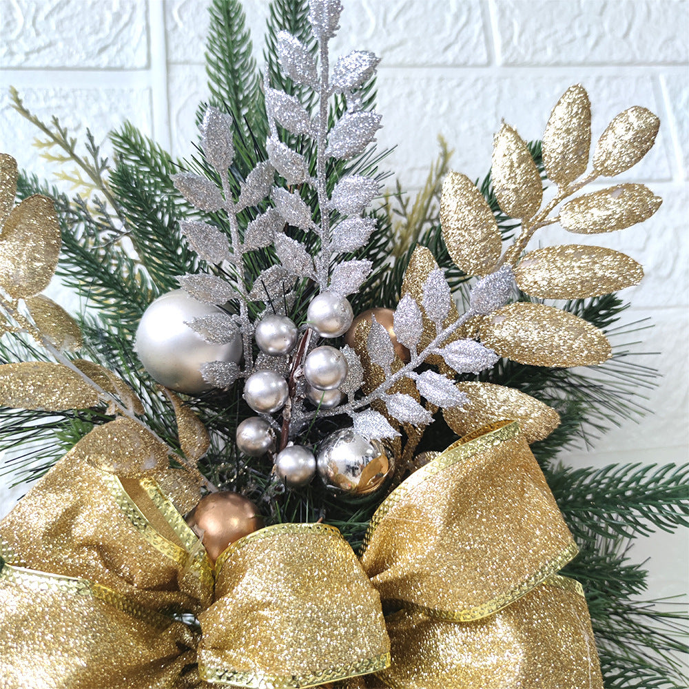 Beflockter PVC Weihnachtskranz für Tür und Baum Deko