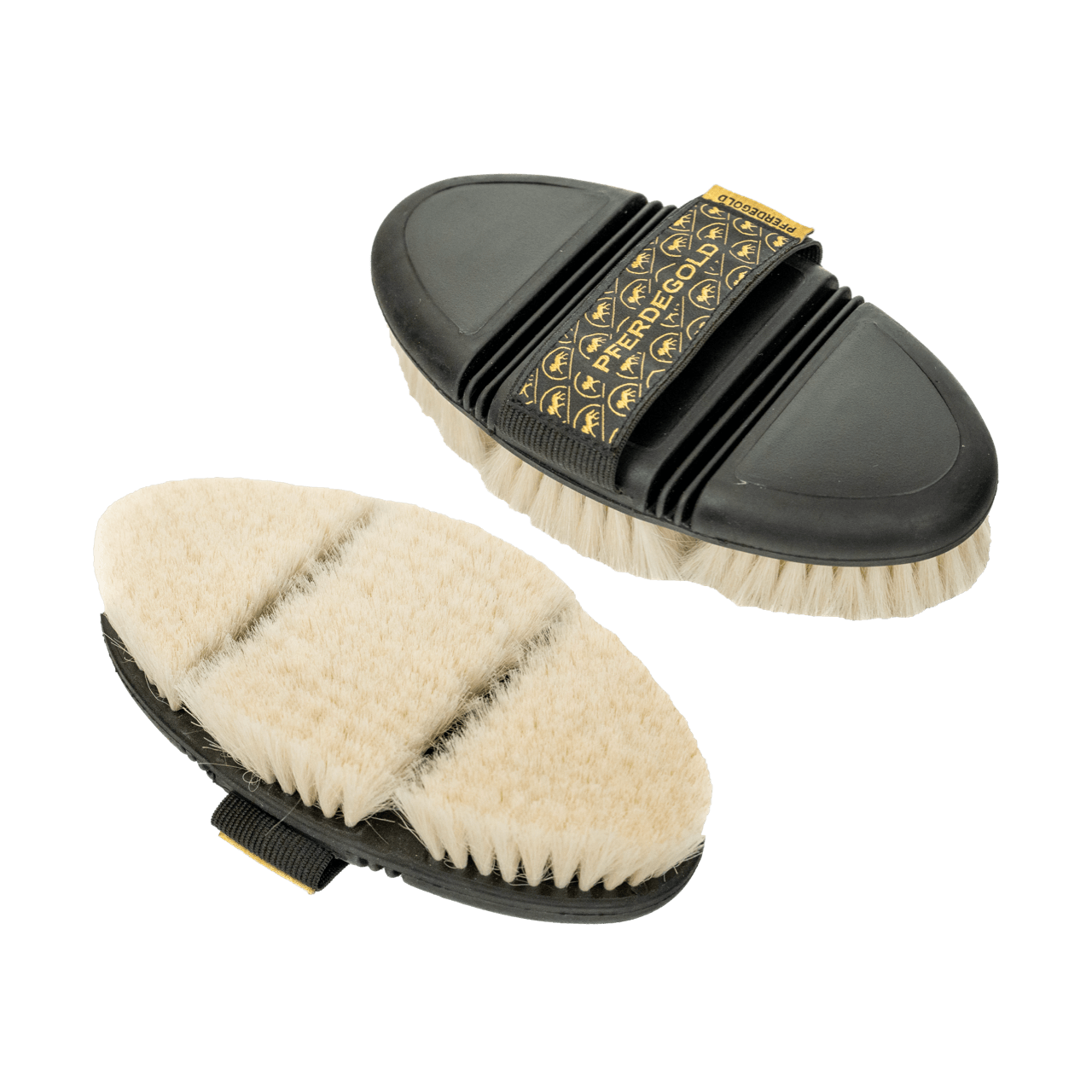 Brustelbürste für Pferdefell mit elastischer Handschlaufe und Flexibilität-Pferdegold®