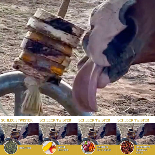 Schleck Twister Scheiben 200g langlebiges Pferdespielzeug mit natürlichem Geschmack