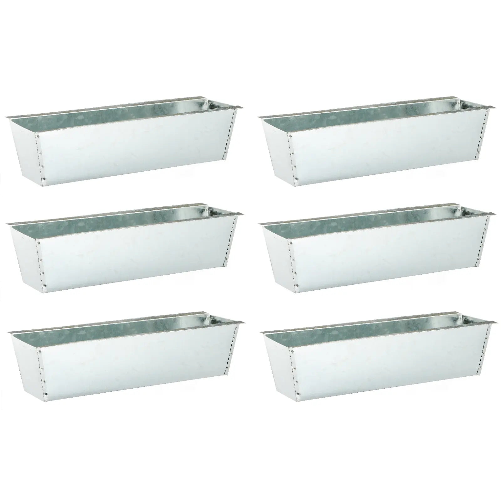 Set aus 6 Pflanzkästen für Paletten aus Zink