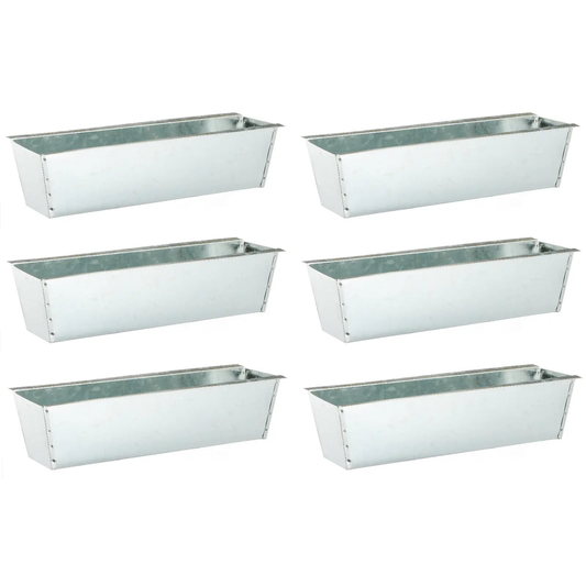 Set aus 6 Pflanzkästen für Paletten aus Zink