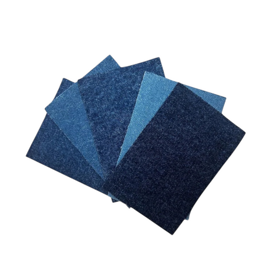 5x Bügelflicken/Aufbügler/Patches Jeans 8 x 12 cm / Sparpack