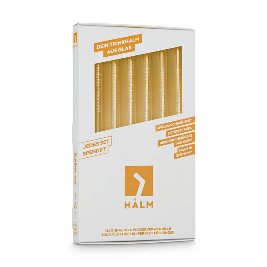 Prosecco Sprüche gravierte Glasstrohhalme mit 6 lustigen Sekt Trinksprüchen