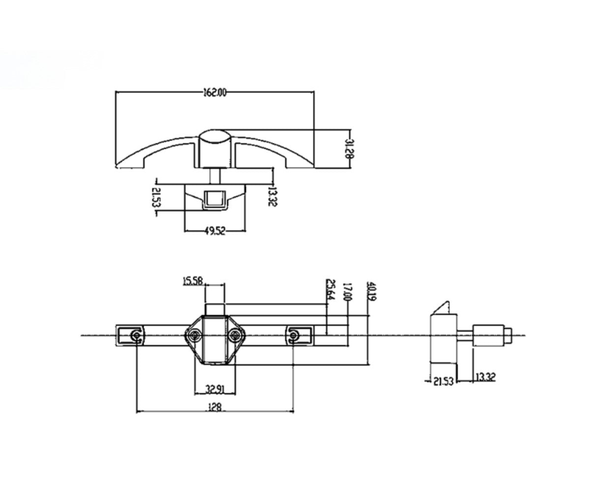Druckschloss für Wohnmobil Möbel 128mm 160mm Lochabstand Sets