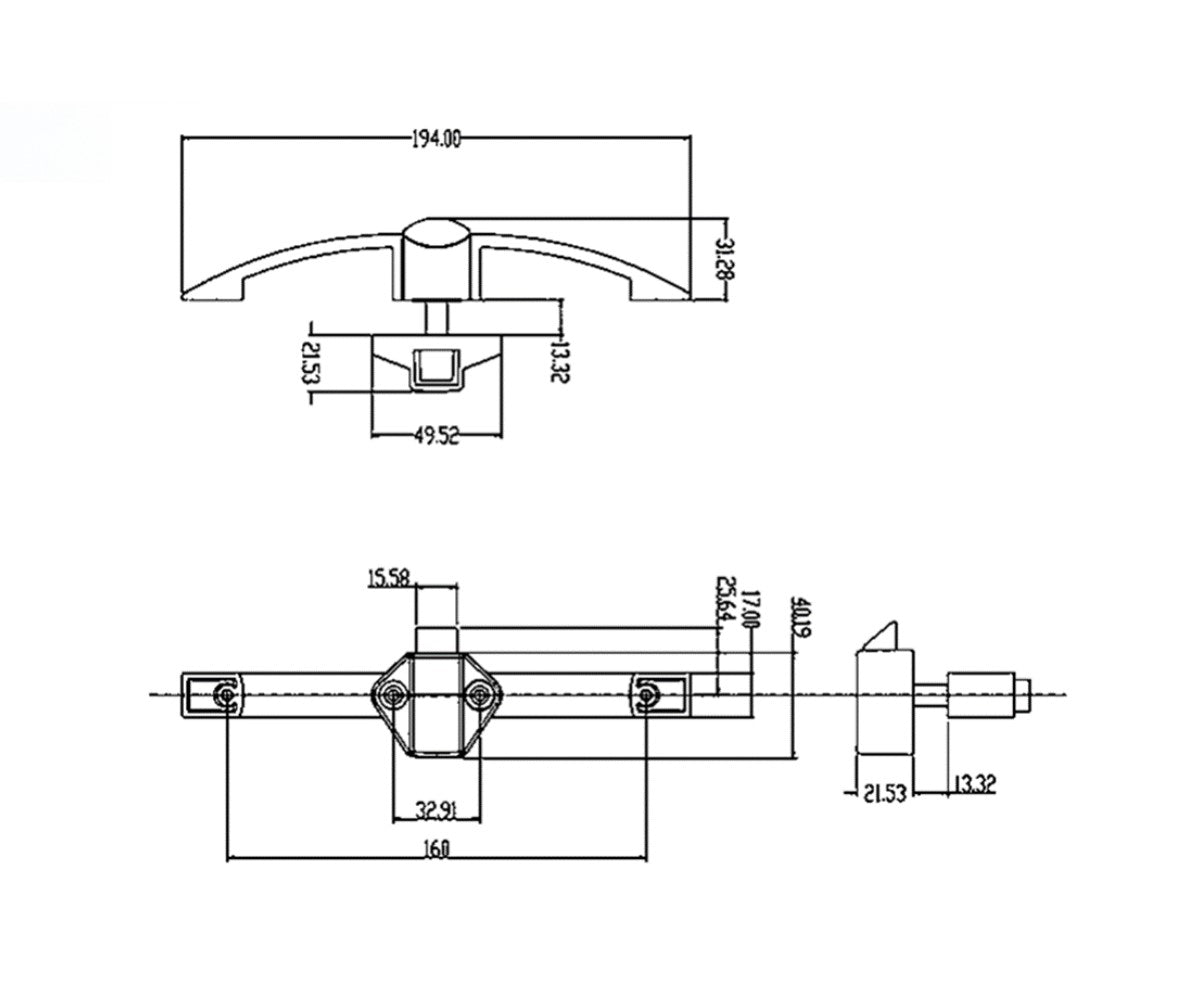 Druckschloss für Wohnmobil Möbel 128mm 160mm Lochabstand Sets