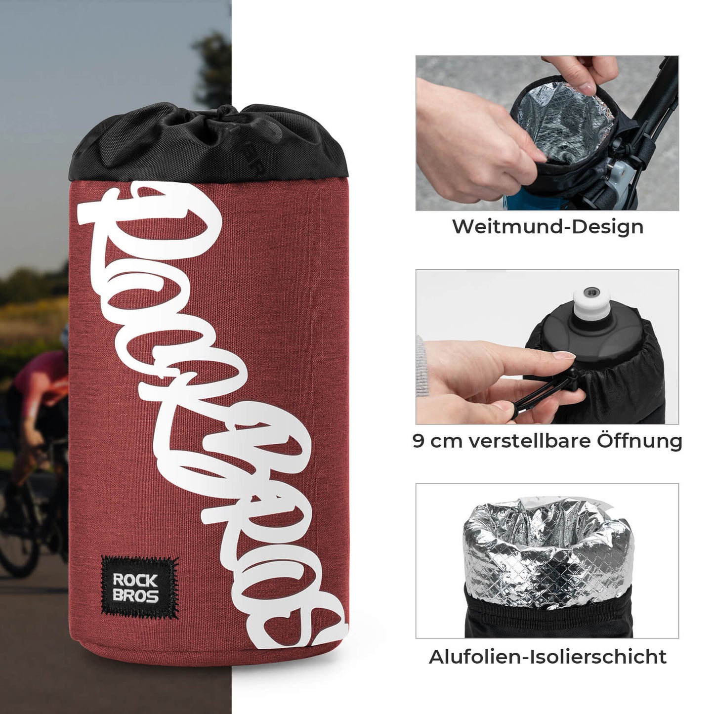 Fahrrad Lenkertasche Mini 1L für Trinkflaschen Ø9 cm