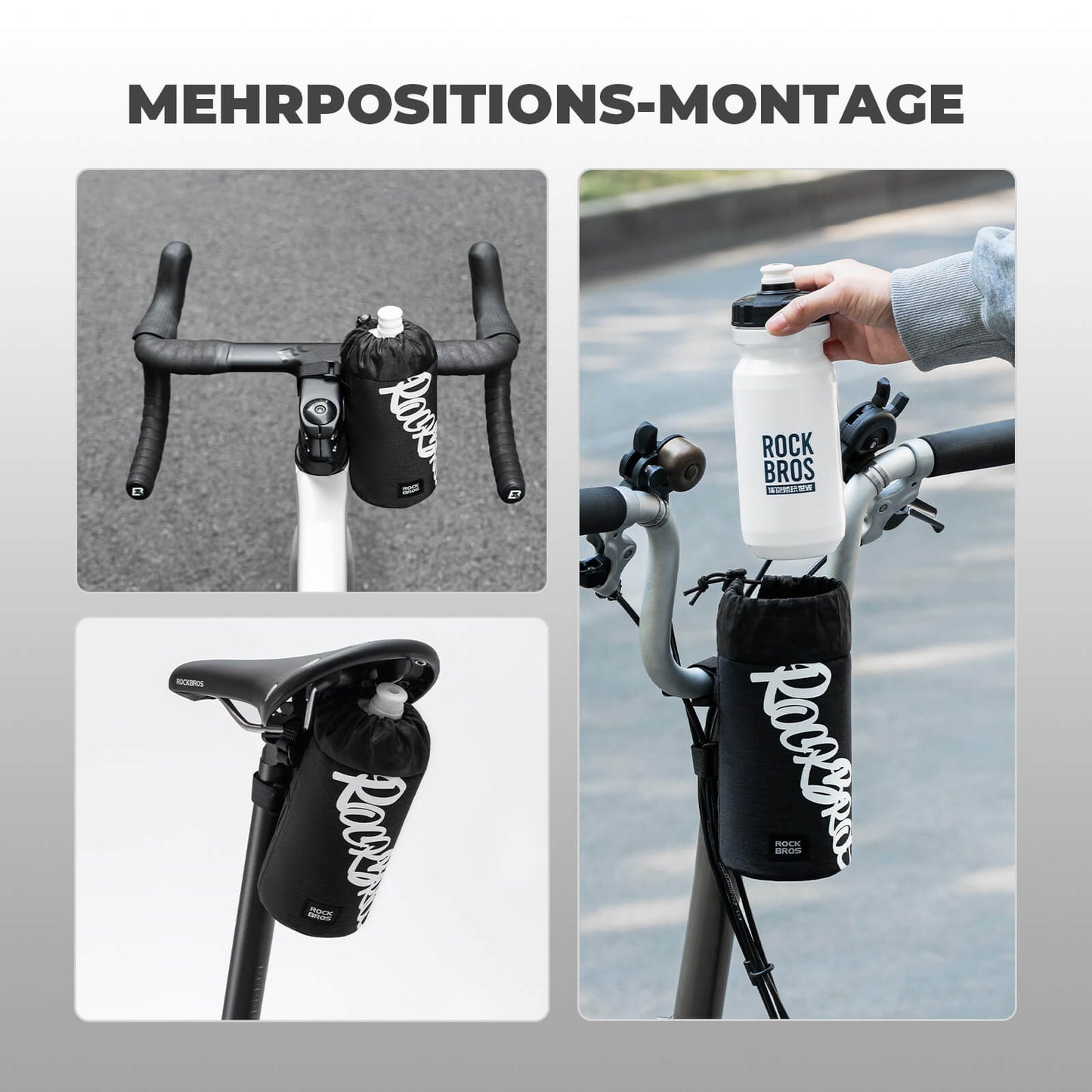 Fahrrad Lenkertasche Mini 1L für Trinkflaschen Ø9 cm