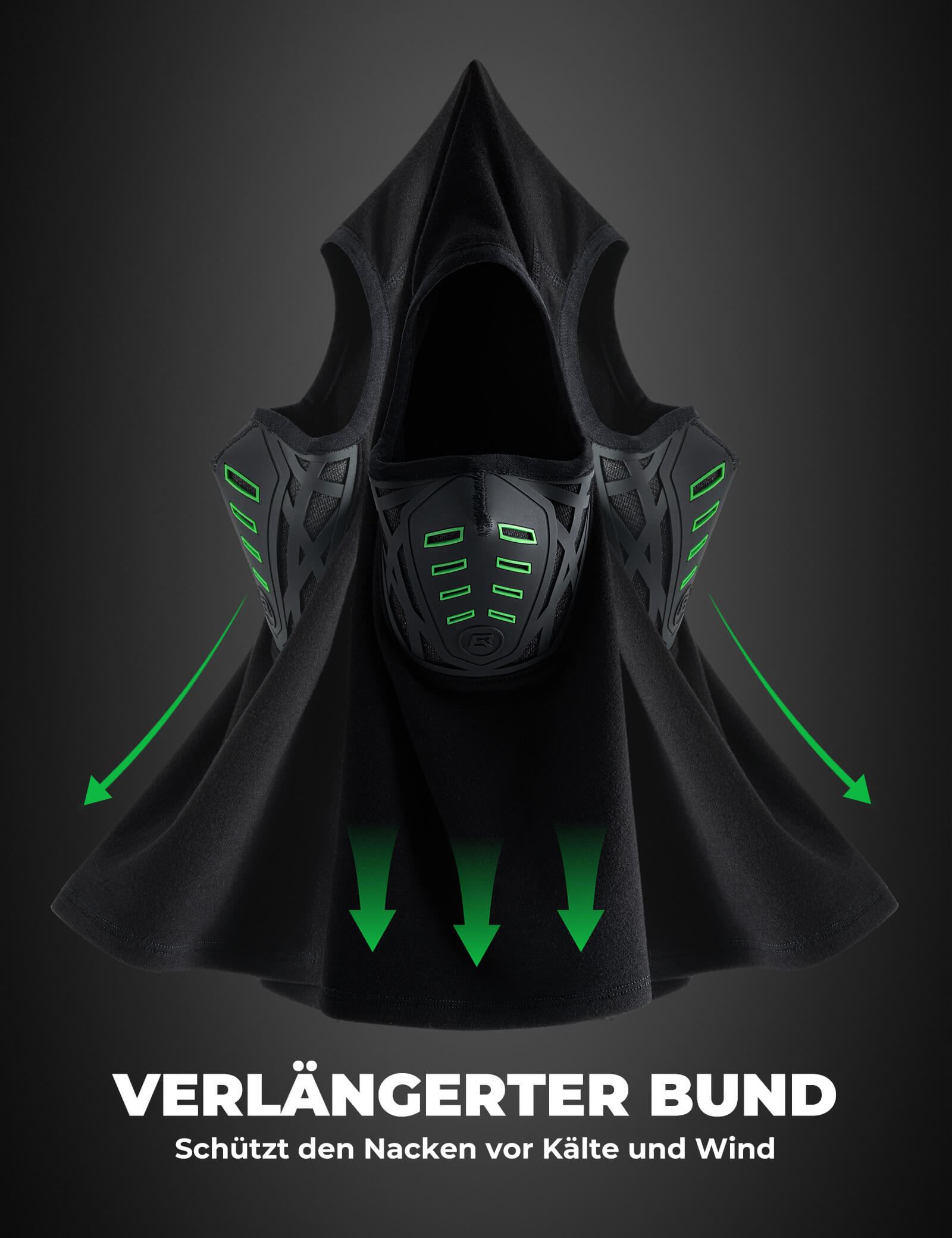 ROCKBROS Multifunktions Balasthaube Winddicht & Staubsicher Atmungsaktiv mit Nackenschutz