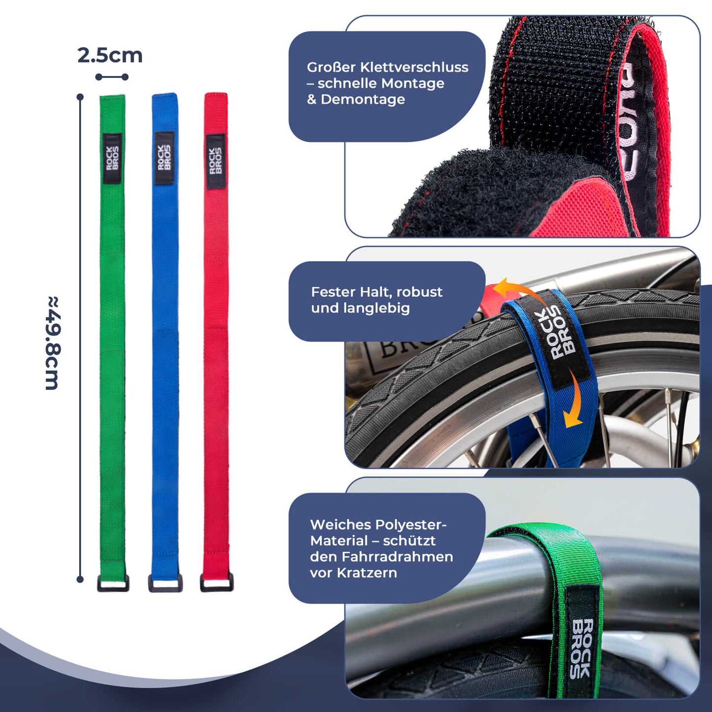 Fahrrad-Stabilisator-Gurte Hosenband für Brompton Fahrrad