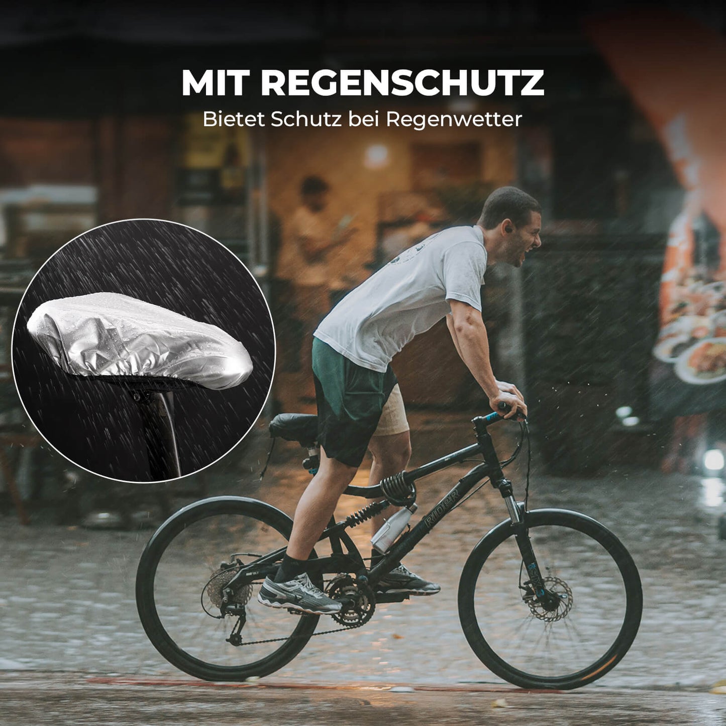 Fahrrad Aufblasbarer Sattelbezug Gepolstert mit Überzug