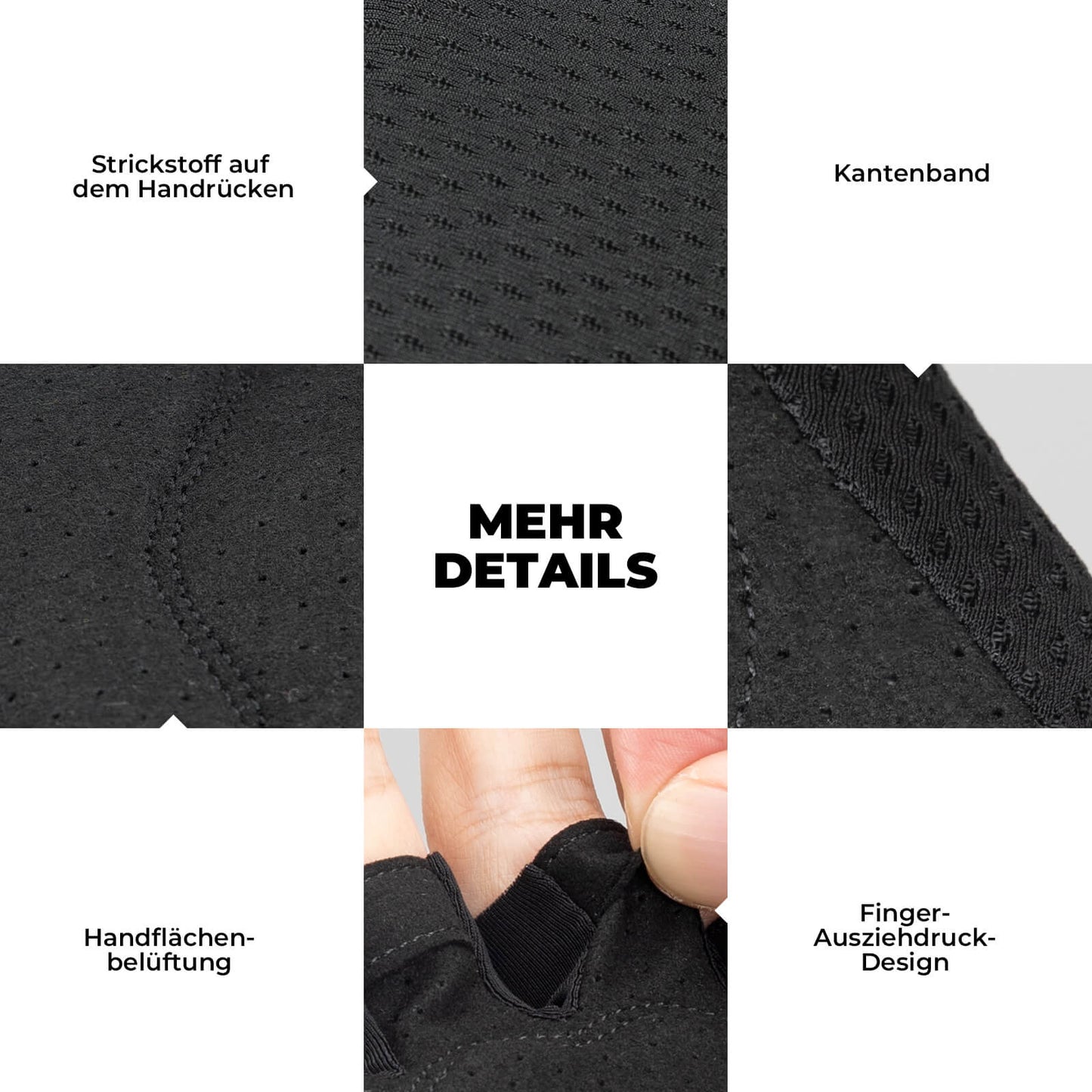 ROCKBROS Fahrrad Handschuhe Halbfinger rutschfest Stoßdämpfende Sommer