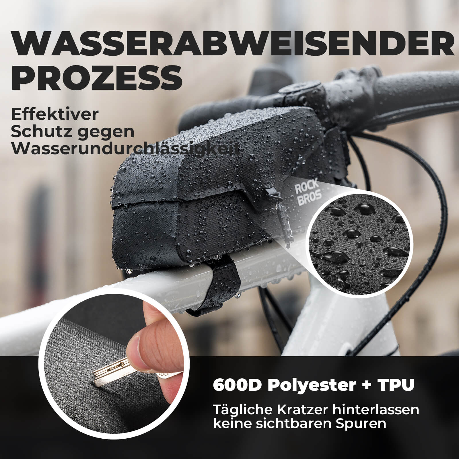 Magnetische Oberrohrtasche 100% Wasserdicht-ROCKBROS-EU