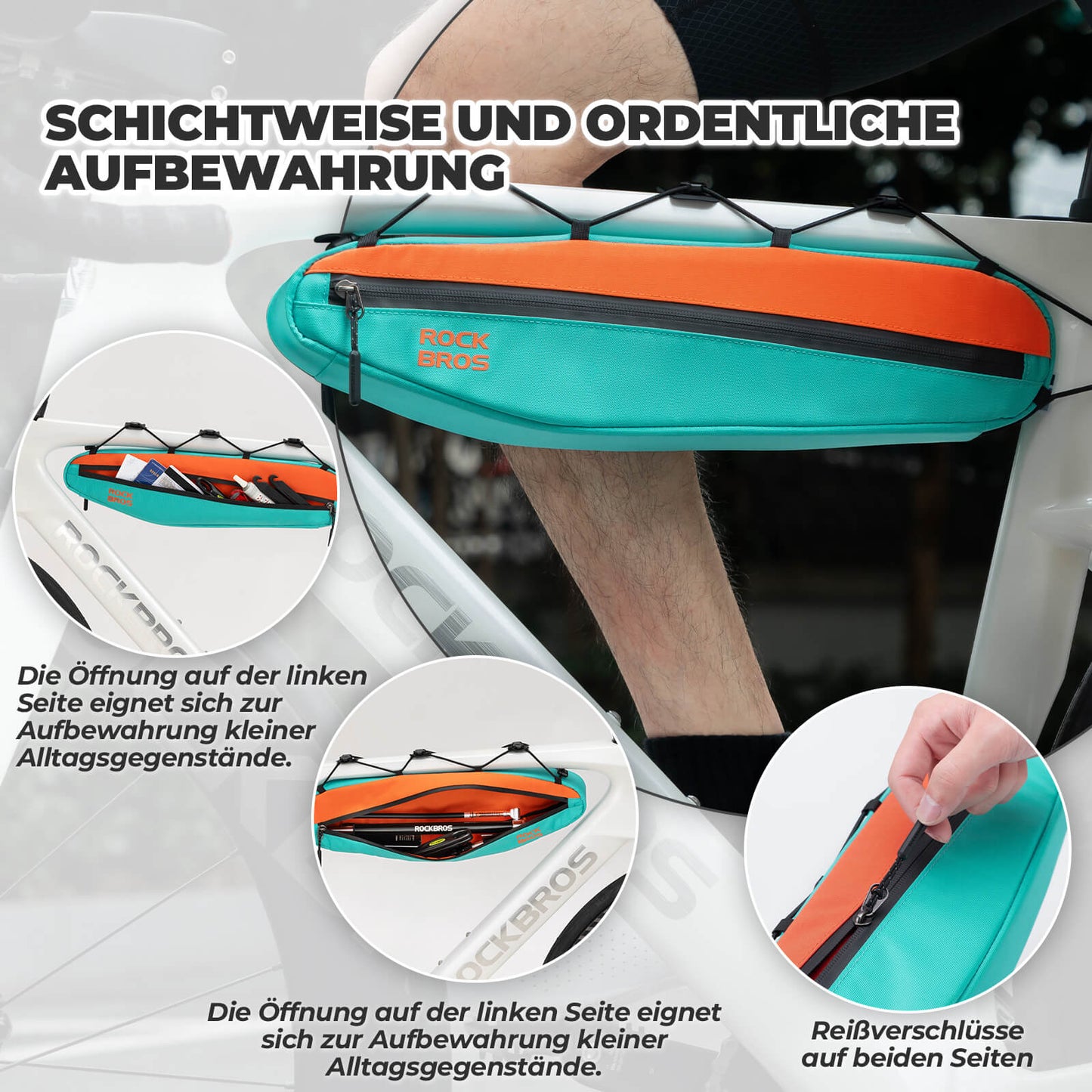 Fahrrad Rahmentasche Dreiecktasche 44cm 1,4L