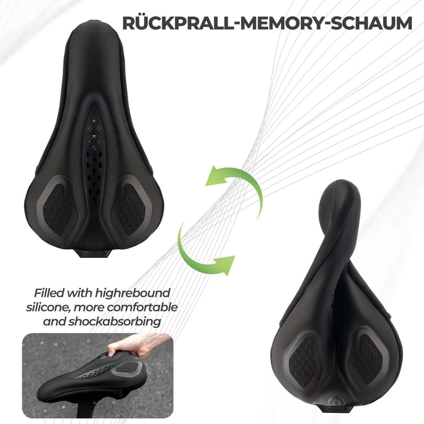 ROCKBROS Fahrrad Sattelbezug Wasserdicht Fahrradsattel Überzug Atmungsaktiv