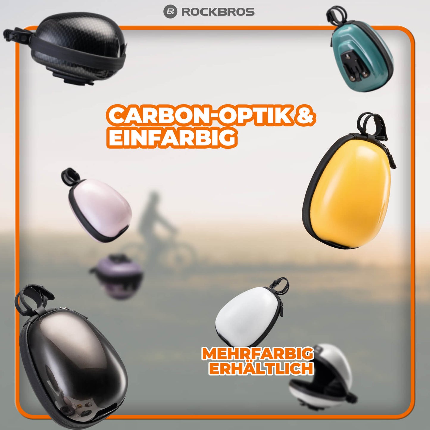 Fahrrad Satteltaschen Hard Shell Reflektierend 0,4 L mit Halterung