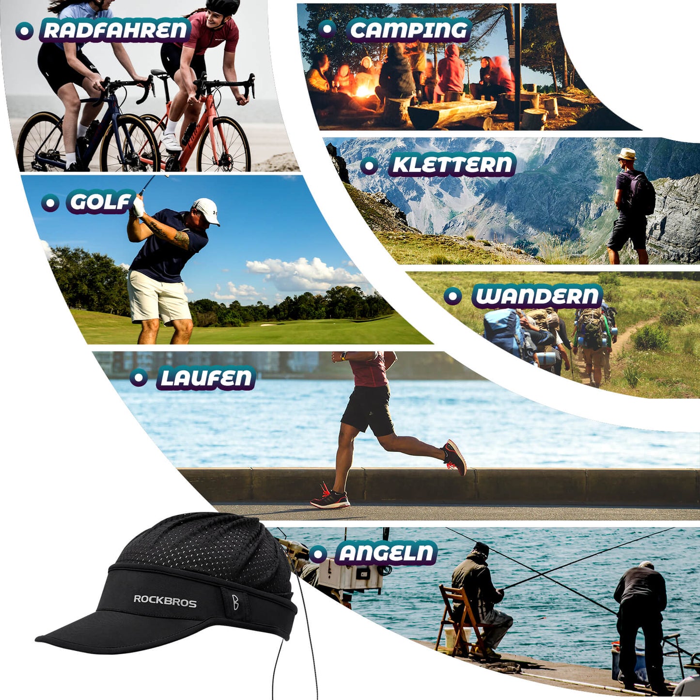 Pferdeschwanz Kappe UV-Schutz Sommer Unisex