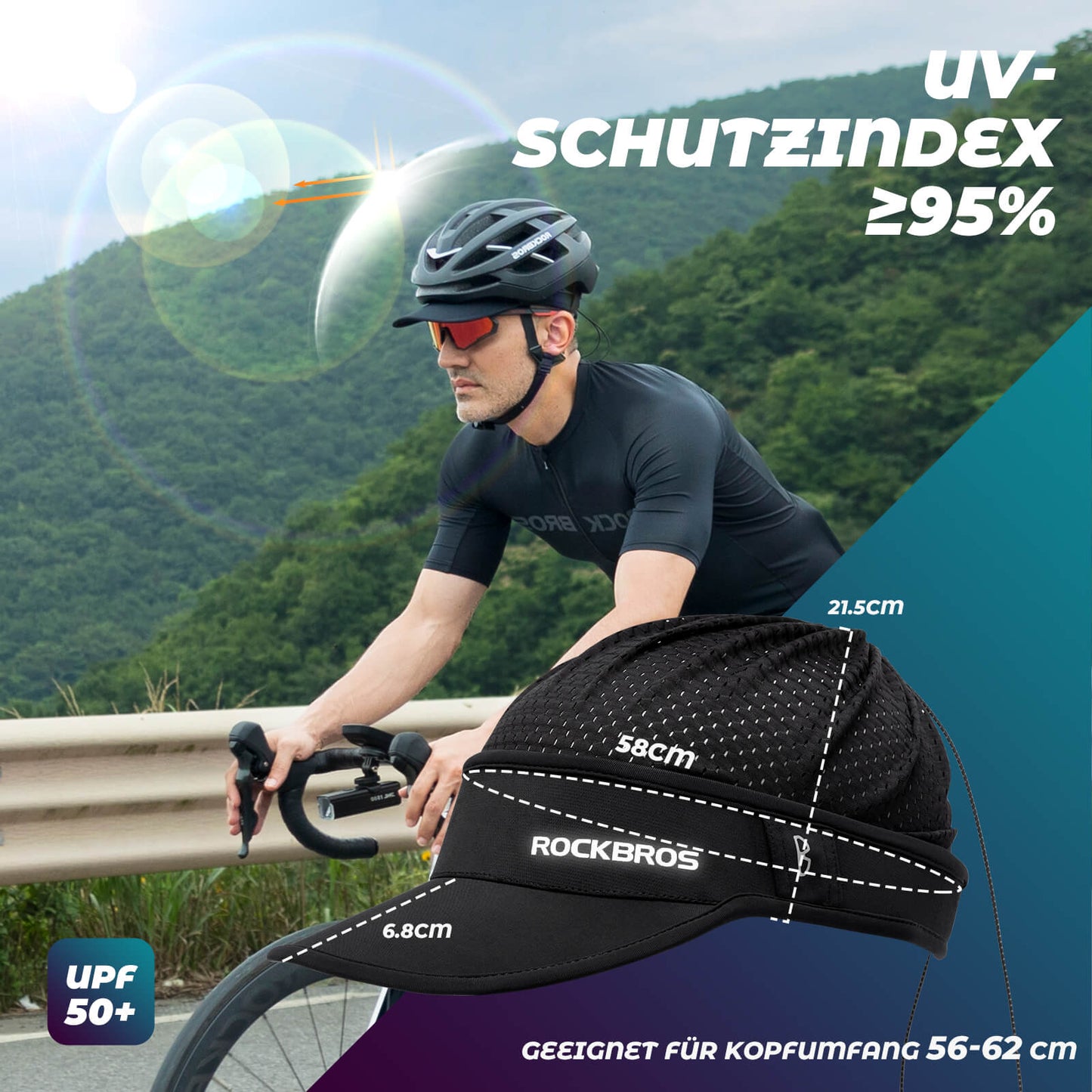 Pferdeschwanz Kappe UV-Schutz Sommer Unisex