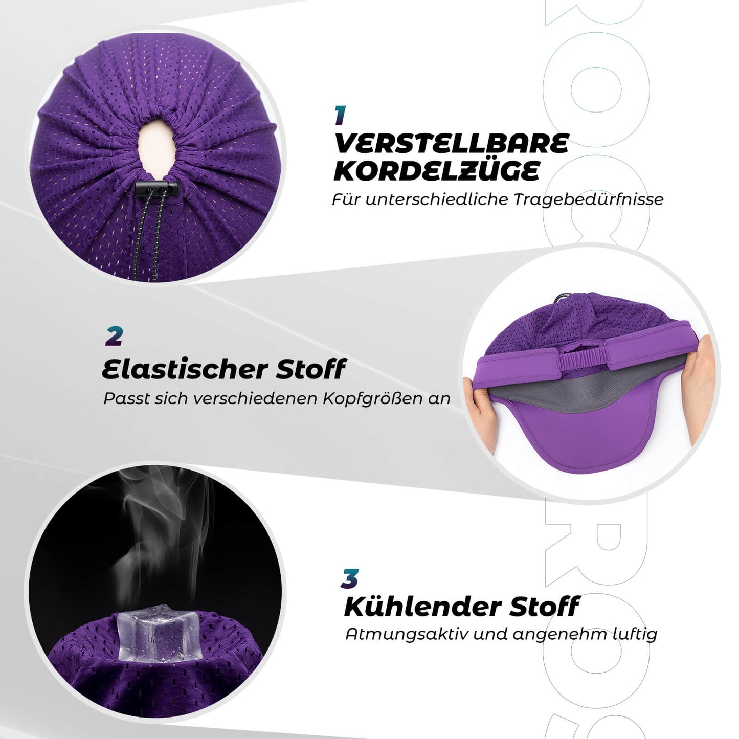 Pferdeschwanz Kappe UV-Schutz Sommer Unisex