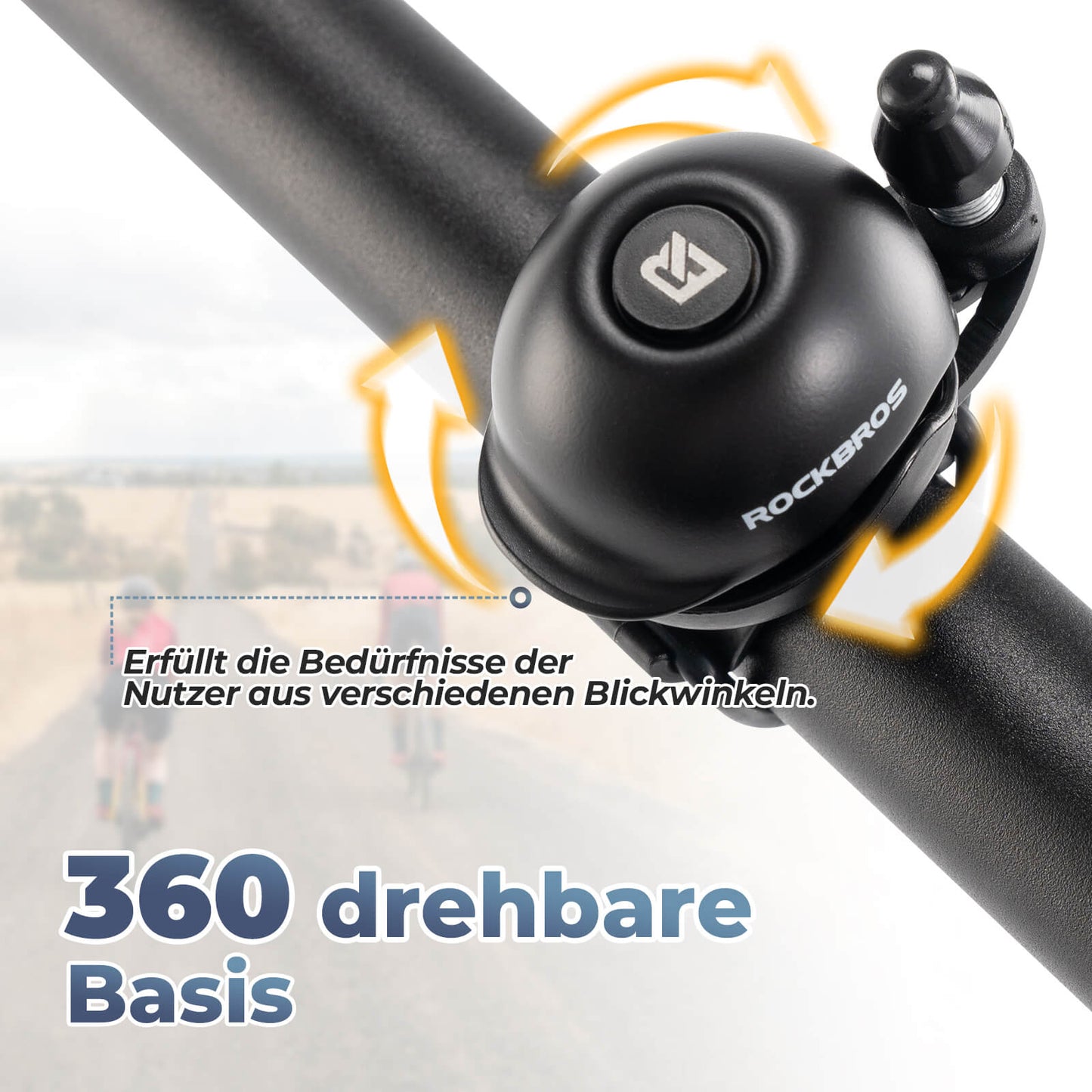 Fahrradklingel 360-Grad-Drehung für 22-34mm Lenker