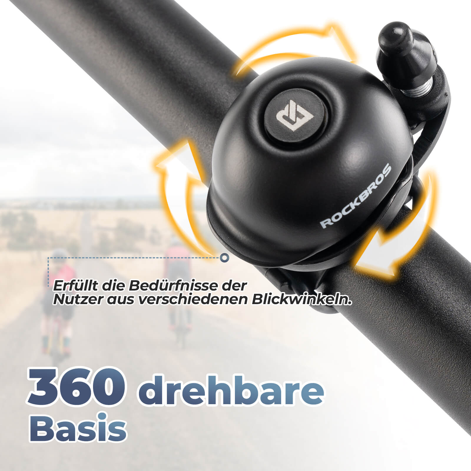Fahrradklingel 360-Grad-Drehung für 22-34mm Lenker