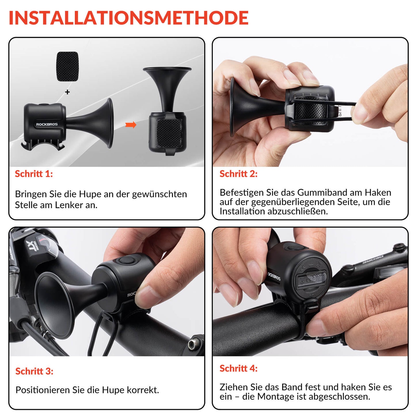 Fahrradklingel Elektrisch 120dB Ton IPX4 Wasserschutz Kinder/Erwachsene