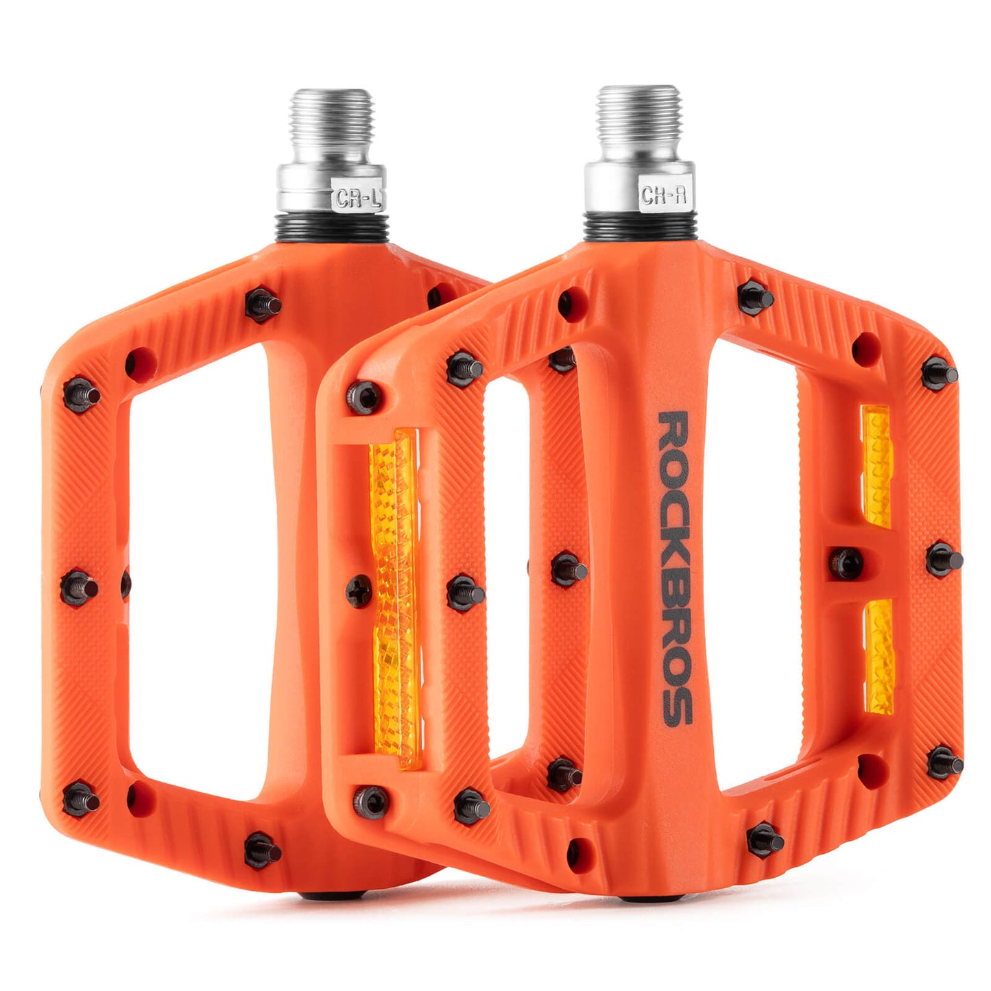 Flat Fahrradpedale Rutschfest mit Reflektorstreifen