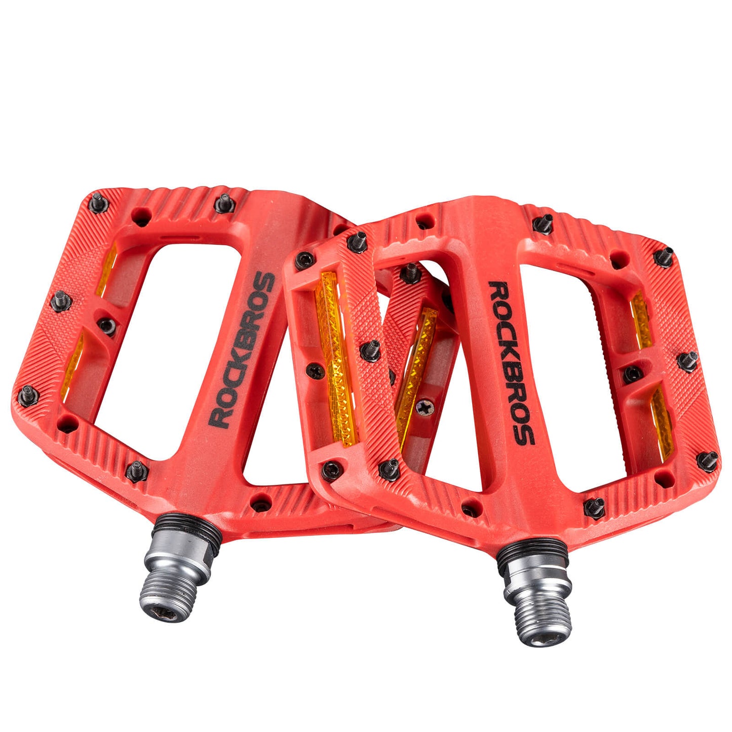 Flat Fahrradpedale Rutschfest mit Reflektorstreifen