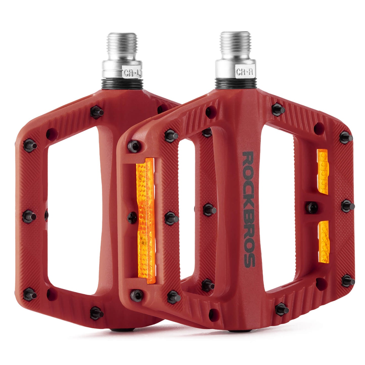 Flat Fahrradpedale Rutschfest mit Reflektorstreifen