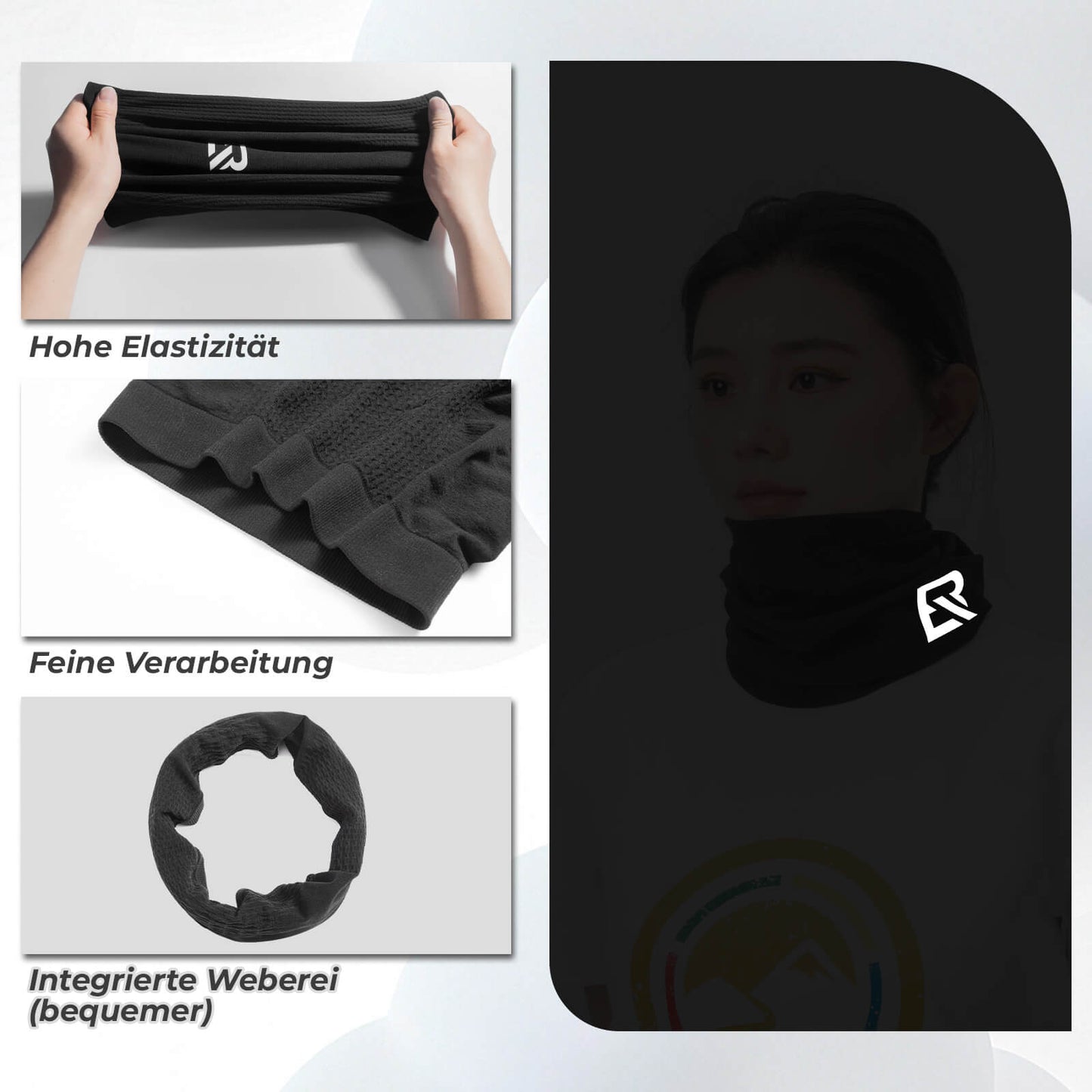 Gesichtsmaske Schlauchschal Atmungsaktiv Elastisch
