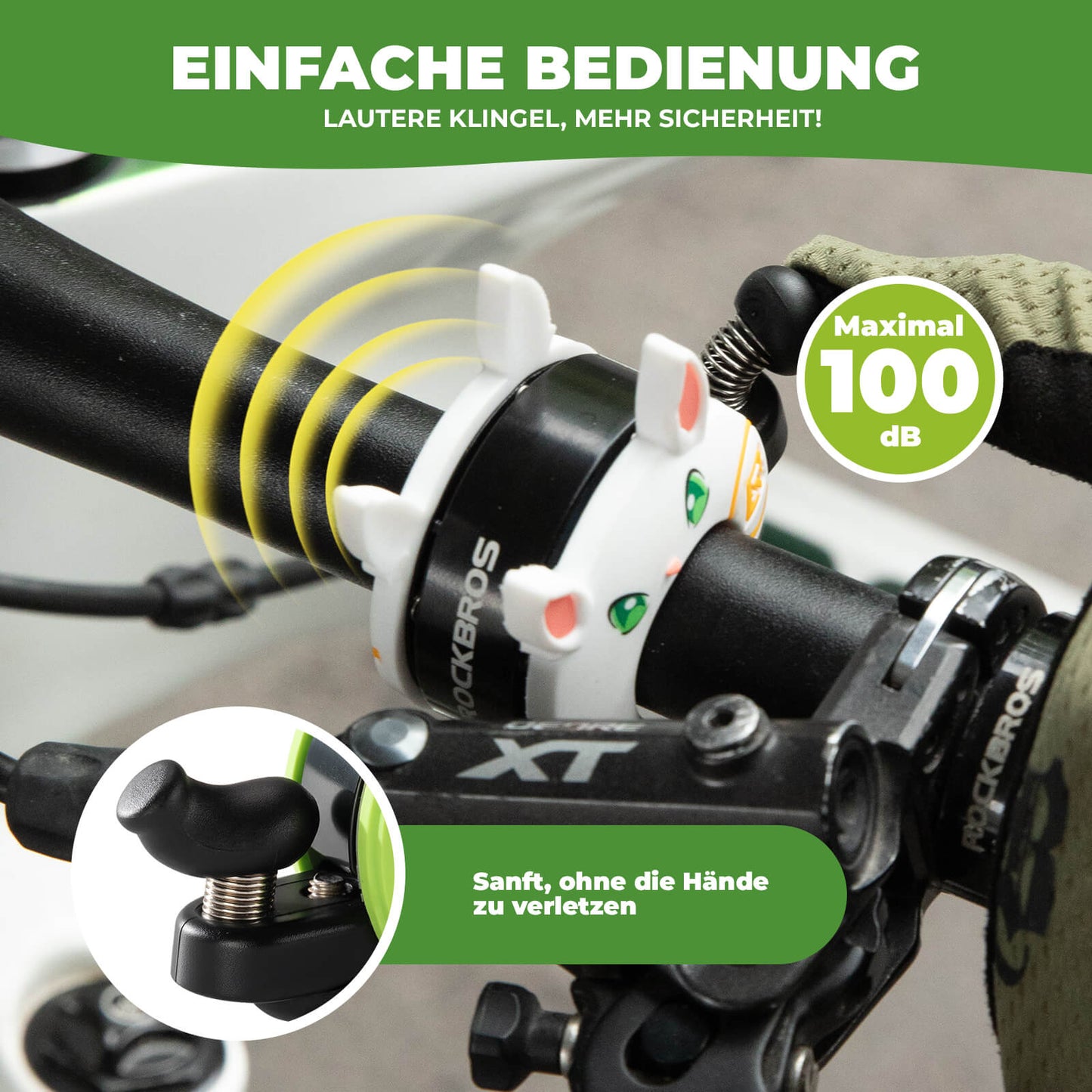 Kinder Fahrradklingel Laut für Lenker 22,2-25,4mm