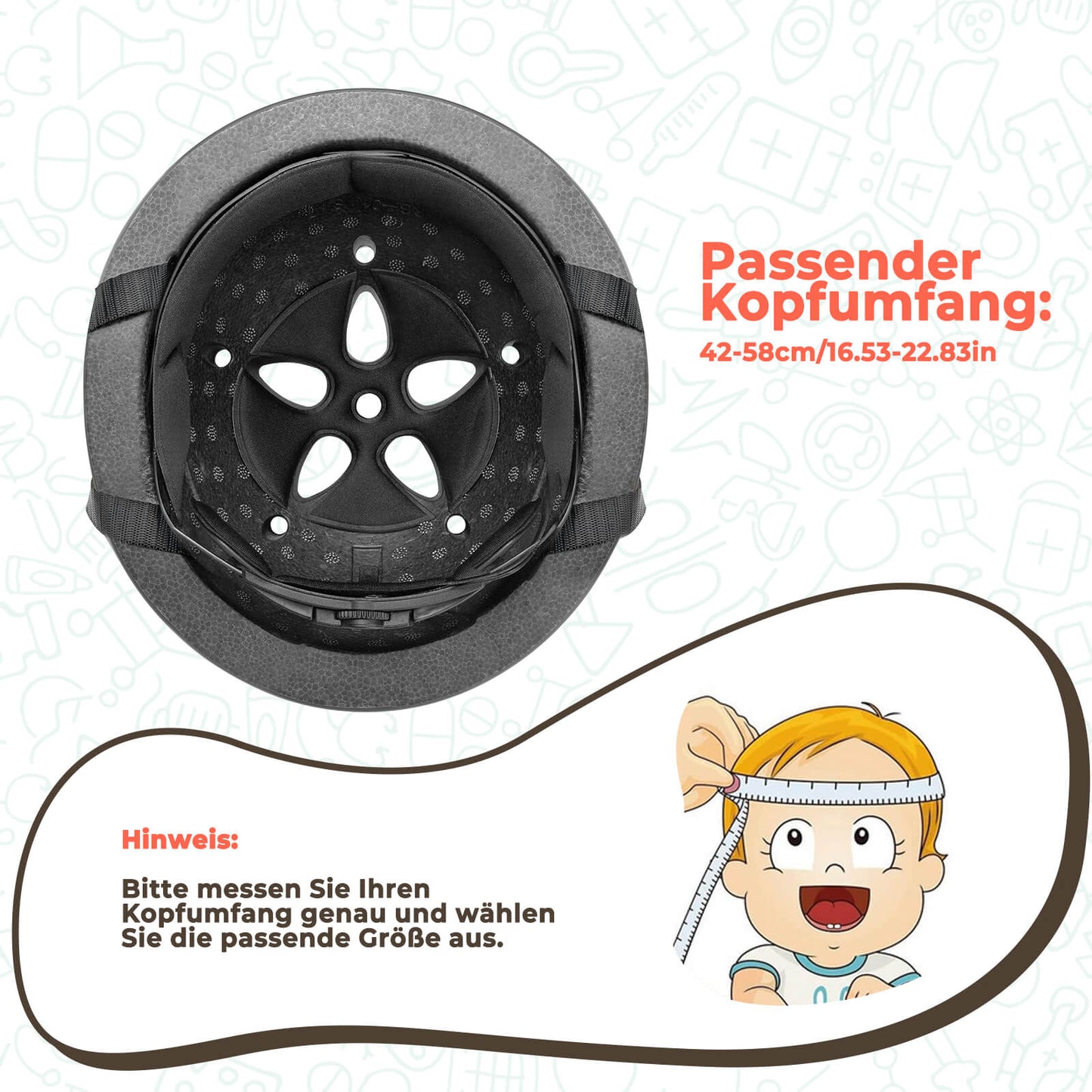 Kinderhelm Fahrradhelm 48-52cm 2-5 Jahre