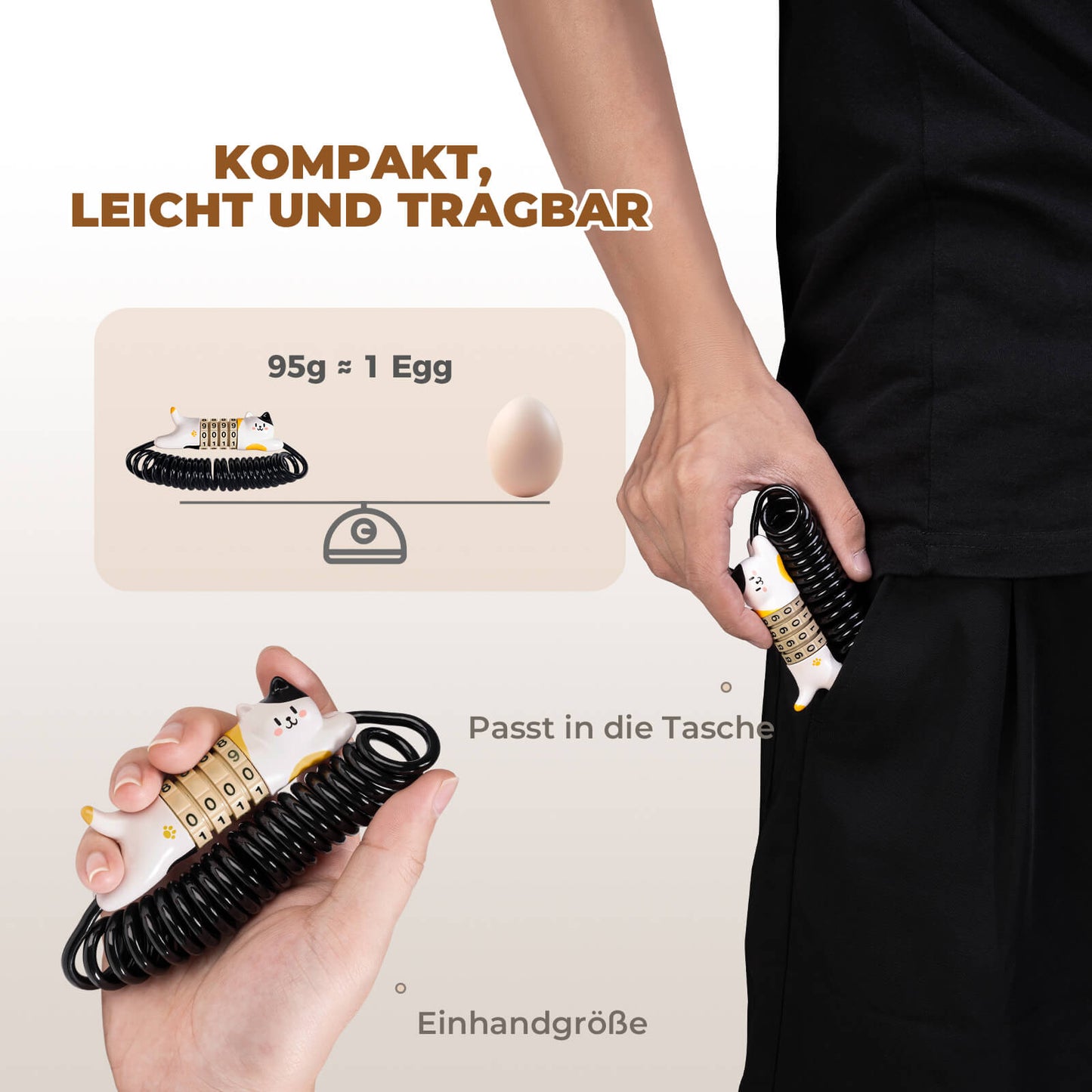 ROCKBROS Multifunktional Fahrradschloss Kinder Zahlenschloss Helmschloss